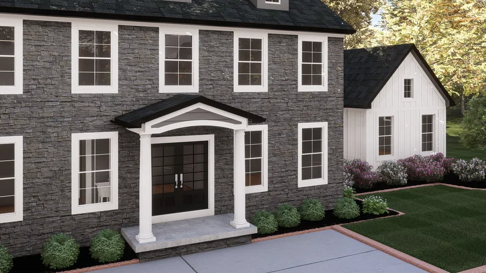 The Huron house plan, exterior view 4
